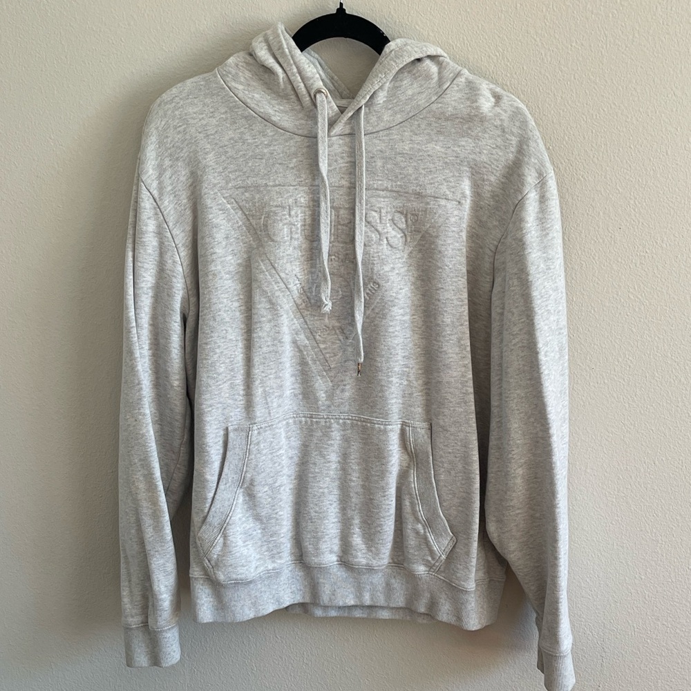 Guess Embossed Hoodie Sweatshirt Size L
